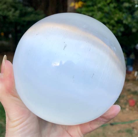 114mm Huge Selenite Sphere Orb Ball Mineral Display Specimen