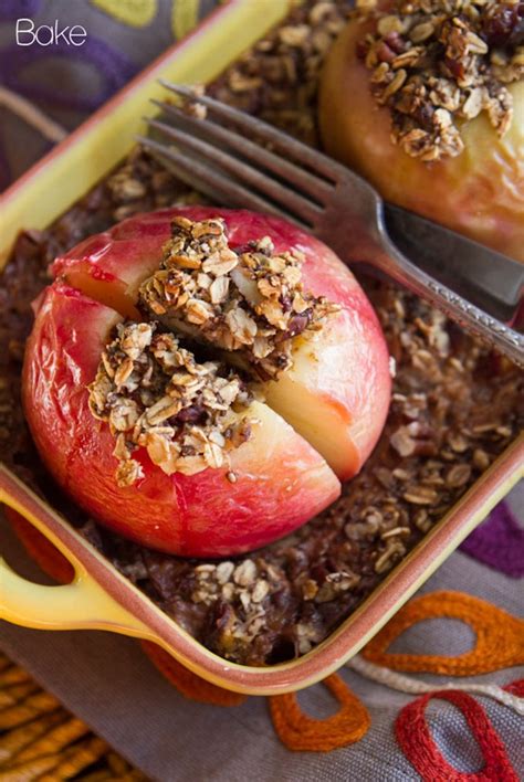 Baked Apples Stuffed With Cinnamon Date Pecan Oatmeal Oh She Glows