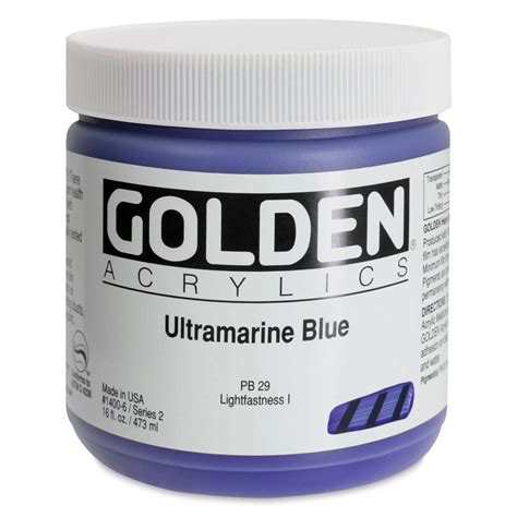 Golden Heavy Body Artist Acrylics Ultramarine Blue 16 Oz Jar Michaels
