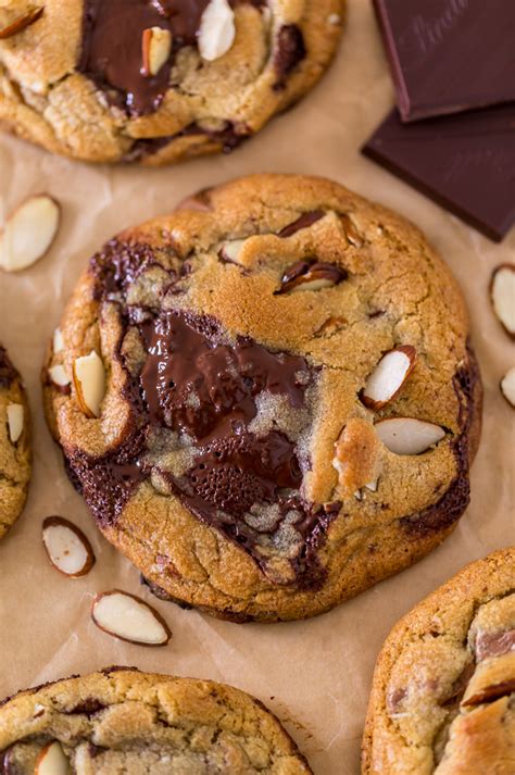 Almond Amaretto Chocolate Chunk Cookies Baker By Nature