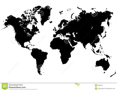 WORLD MAP IN VECTOR Royalty Free Stock Images - Image: 2830379