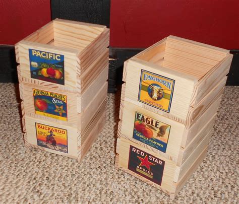 Set Of Six Small Wooden Fruit Crates By Emmersonwoodworks On Etsy