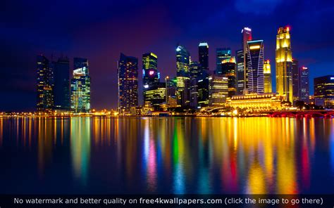 Marina Bay Singapore 4k 4k Wallpaper Singapore City Night City