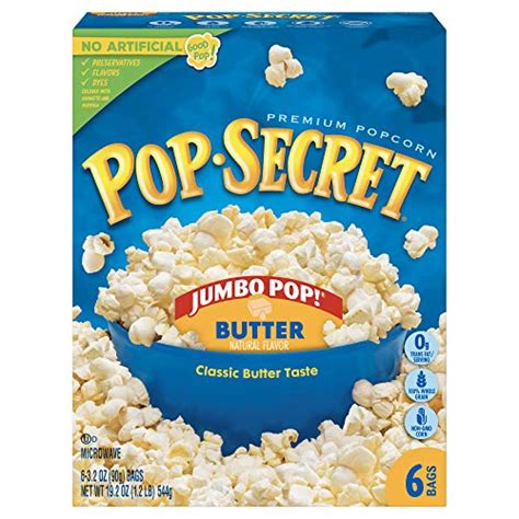 Pop Secret Jumbo Pop Butter Popcorn 6 Count Box Pricepulse