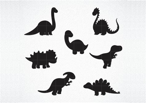 Dinosaur Silhouette Baby Graphic by SVG DEN · Creative Fabrica