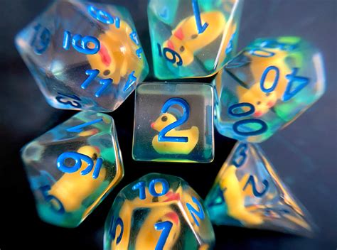 Ducky Dnd Dice Set Critical Role D20 Polyhedral Duck Dice Set For