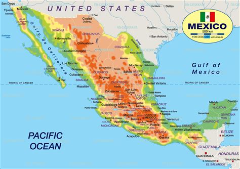 Map Of Mexico Country Welt Atlasde