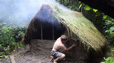 Primitive Technology New Grass Thatch Anh Mud Hut Youtube