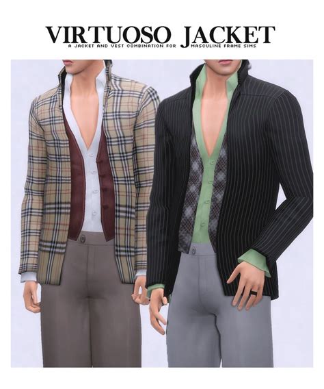 Virtuoso Jacket By Nucrests Nucrests On Patreon Sims 4 Male