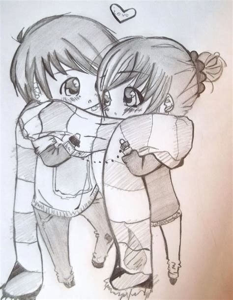 Resultado De Imagen Para Cute Chibi Couple Hugging Drawing Cute Drawings Drawings Cute Chibi