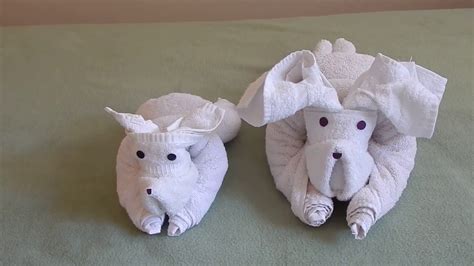 Towel Folding Towel Animal Dog Towel Art Towel Origami How To