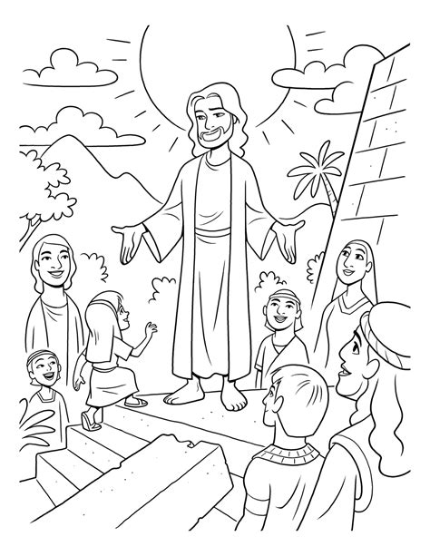 Christ Raising The Daughter Of Jairus Coloring Page