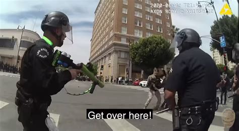 Bodycam Footage Shows Lapd Cop Shoot Protester In The Groin At Close