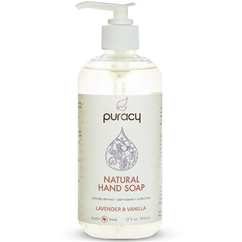 Puracy Natural Hand Soap Lavender And Vanilla 12 Fl Oz 355 Ml