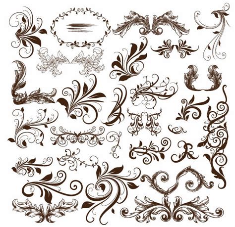 Swirl Floral Element Vector Illustration Free Vector Graphics All