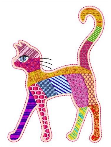 Patch Cat Embroidery Design Annthegran