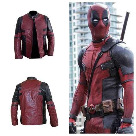 Look Attractive Yet Simple By Wearing This Deadpool Jacket Maroon And Black To Make Fashion