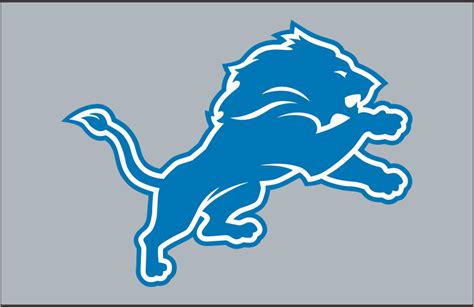 Detroit Lions Primary On Dark Logo 2017 Pres Detroit Lions Colors