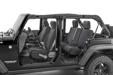 Tecstyle Custom Fit Front And Rear Cloth Seat Covers For 07 18 Jeep