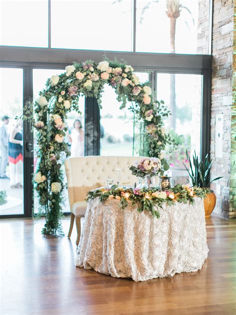Buy the best and latest wedding decoration bride groom on banggood.com mr. Sweetheart Table with Greenery Arch - Elizabeth Anne ...