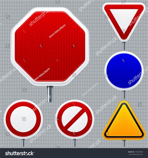 Blank Road Signs Stock Vector Royalty Free 118379683 Shutterstock