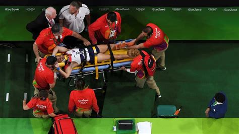 rio 2016 gymnast samir ait said suffers horror leg break at olympics abc news