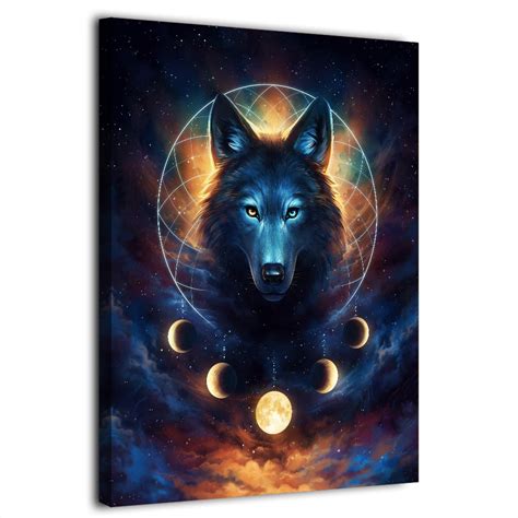 Hd Printed 1 Panel Canvas Painting Abstract Wolf Dream By