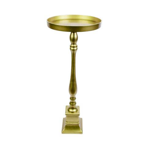 Koyal Wholesale Tall 27 Inch Gold Metal Floral Stand Pedestal Vase