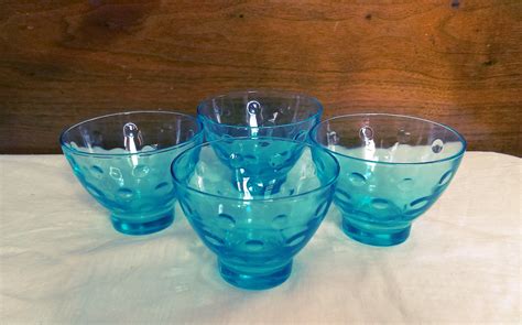 Set Of Vintage Capri Dots S Sherbet Cocktail Glasses Etsy