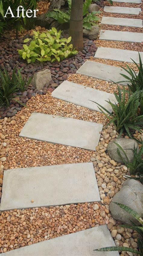 Garden Designs With Pebbles And Pavers Informal Paving Gravel Garden