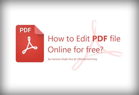 Keep reading to learn how to edit a pdf on windows, mac. How to Edit PDF file online for free? - Ultimate Tech