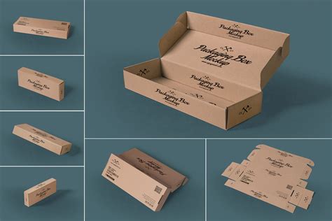Rectangular Packaging Box Mockups Packaging Mockups ~ Creative Market
