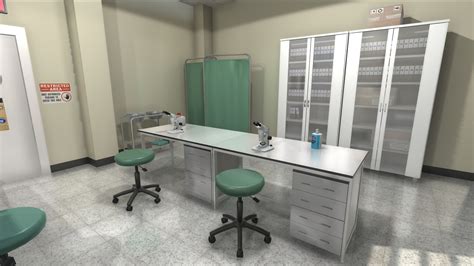 3d model hospital laboratory vr ar low poly cgtrader