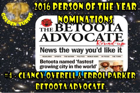 Clancy Overell Errol Parker Betoota Advocate Person Of The Year