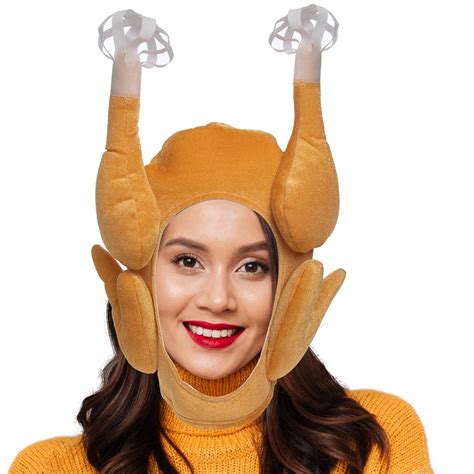 Simply Genius Full Face Turkey Hat For Thanksgiving Decorations