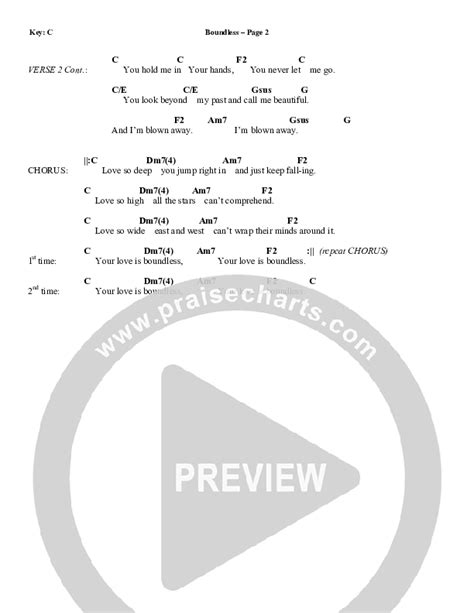 Boundless Chords PDF Phil Wickham PraiseCharts