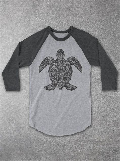 Sea Turtle T Shirts Paisley Sea Turtle Vintage Baseball Tee Turtle