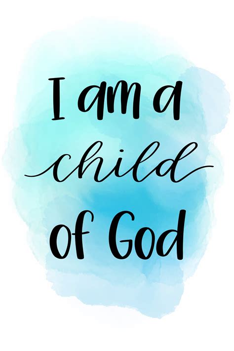 I Am A Child Of God Artwork Hand Lettered Bible Verse Etsy Australia