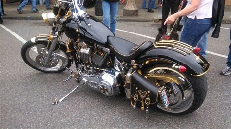 Black And Gold Harley Davidson Harley Bike