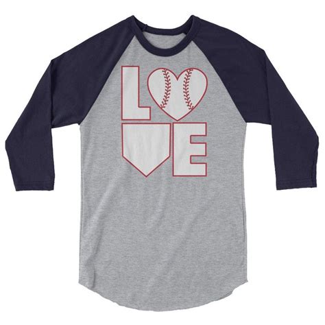 Baseball Love Funny Cute Baseball Fan Shirt 34 Sleeve Etsy Baseball Fan Shirts T Shirts