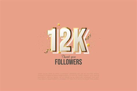 Premium Vector 12k Followers With Modern Numbers Design