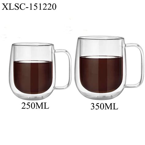 Customize Double Wall Glass Cup Borosilicate Glass Coffee Mug Double Wall Coffee Cup China