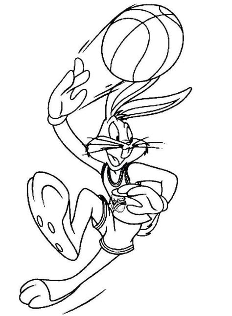 Coloriage Bugs Bunny Dans Space Jam Télécharger Et Imprimer Gratuit