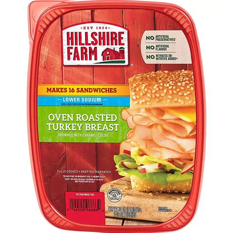 hillshire farm ultra thin lower sodium oven roasted turkey breast sliced lunchmeat 32 oz bjs