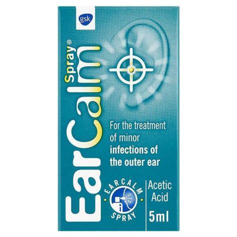 Earcalm Acetic Acid Spray For Relief Of Outer Ear Infections 5ml For