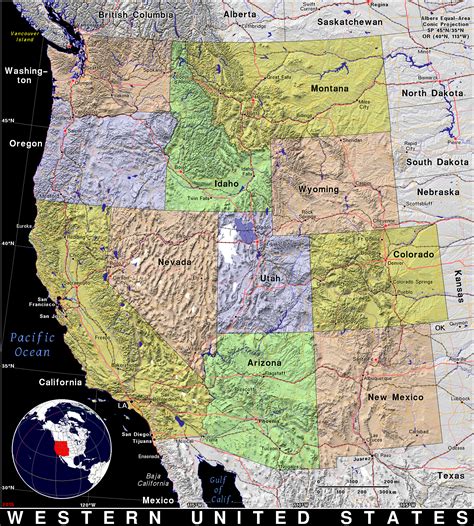 Map Of Western Half Of Us Maps Of Western Region Of United States