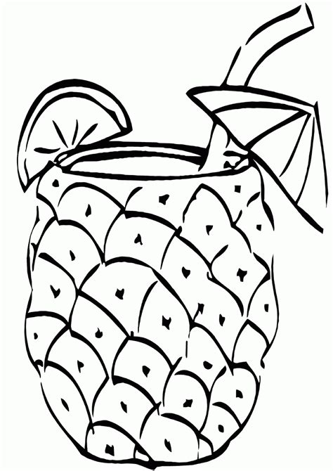 Pineapple Coloring Pages Coloring Pages To Download And Print