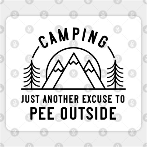 I Love Peeing Outside Camping Sticker Teepublic