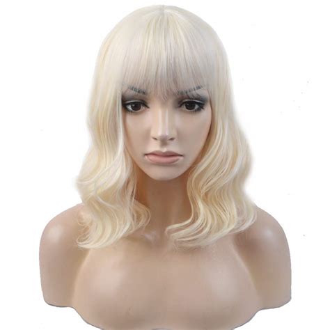 Beron 14 Inches Light Blonde Wig Short Curly Wig Women Girl S Synthetic Wig Blonde