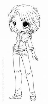 Coloring Pages Chibi Anime Popular sketch template